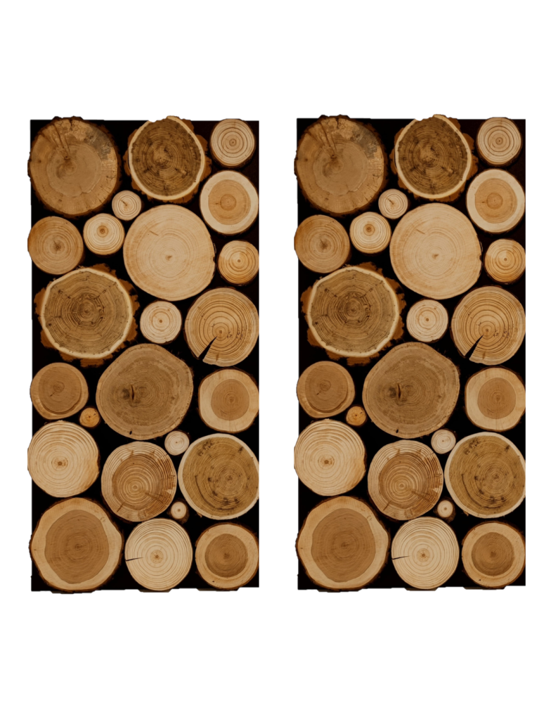 Plastry Drewna - Panel Ścienny Dekoracyjny 76X38X3 cm Mix Polskich Lasów 2 szt - product b2b.wamar.biz 1
