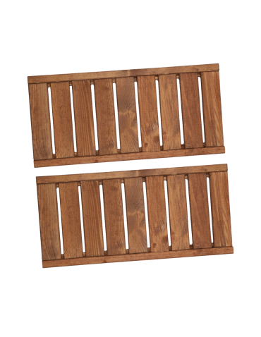 Półka prosta 2 szt do regału drewnianego LSR Brązowy