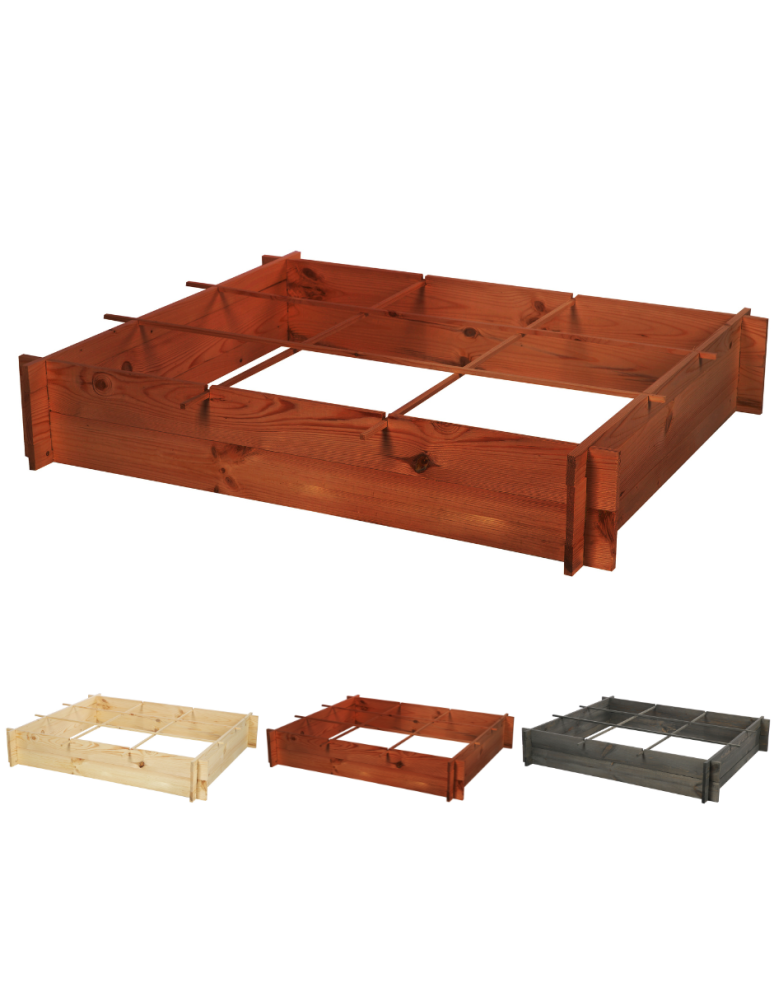 Uprawowe skrzynie ogrodowe- Warzywniaki- skrzynia do uprawy - Drewniana grządka podwyższana ZP05 /100x118 cm/ Brązowa - product b2b.wamar.biz 1