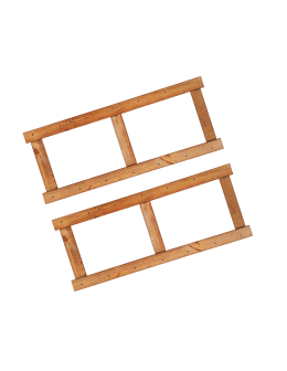 Bok 2 szt do regału drewnianego LSR ramka noga 85,8 cm Brązowy