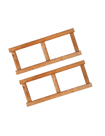 Regały - Bok 2 szt do regału drewnianego LSR ramka noga 85,8 cm Brązowy - product 5