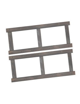 Bok 2 szt do regału drewnianego LSR ramka noga 85,8 cm Szary