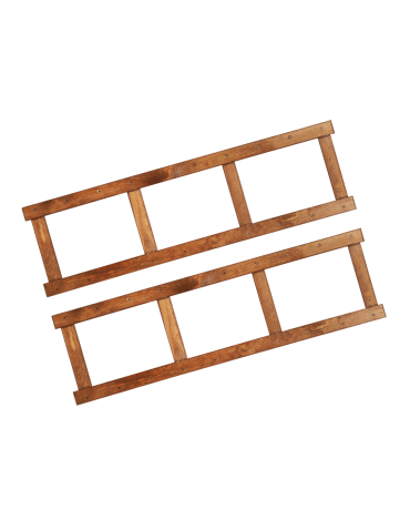 Bok 2 szt do regału drewnianego LSR ramka noga 124,2 cm Brązowy