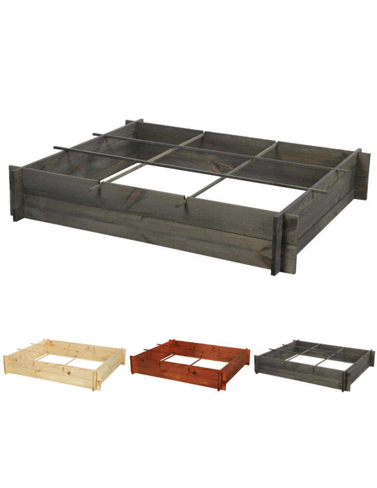 Uprawowe skrzynie ogrodowe- Warzywniaki- skrzynia do uprawy - Drewniana grządka podwyższana ZP05 /100x118 cm/ Szara - product b2b.wamar.biz 1