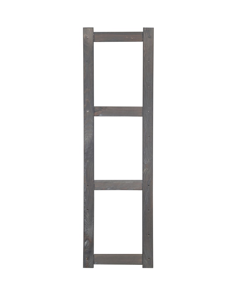 Regały - Bok do regału drewnianego LSR ramka noga 124,2 cm Szary - product b2b.wamar.biz 2