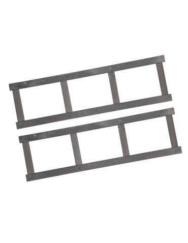Bok 2 szt do regału drewnianego LSR ramka noga 124,2 cm Szary
