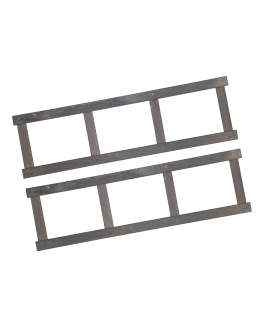 Bok 2 szt do regału drewnianego LSR ramka noga 124,2 cm Szary