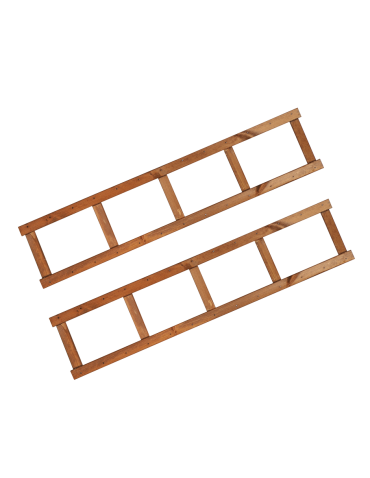 Bok 2 szt do regału drewnianego LSR ramka noga 162,6 cm Brązowy