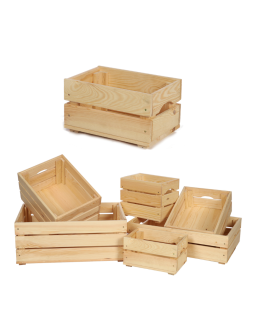 Drewniana Skrzyneczka 16,5x30x20 cm SD - Naturalna