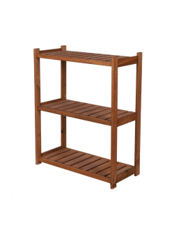 Regał drewniany do spiżarni LSR 3 półki proste Brązowy