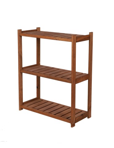Regał drewniany do spiżarni LSR 3 półki proste Brązowy - produkt 2