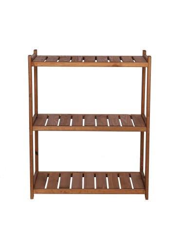 Regały - Regał drewniany do spiżarni LSR 3 półki proste Brązowy - produkt 3