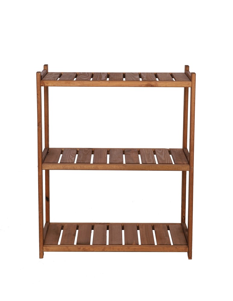 Regały - Regał drewniany do spiżarni LSR 3 półki proste Brązowy - produkt b2b.wamar.biz 3