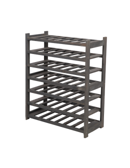 Regał drewniany na wino LSR 7 leżni na butelki Szary