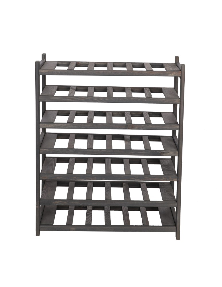 Regały - Regał drewniany na wino LSR 7 leżni na butelki Szary - product b2b.wamar.biz 4