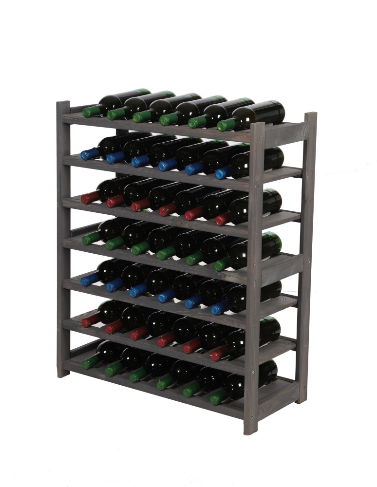 Regały - Regał drewniany na wino LSR 7 leżni na butelki Szary - product b2b.wamar.biz 6