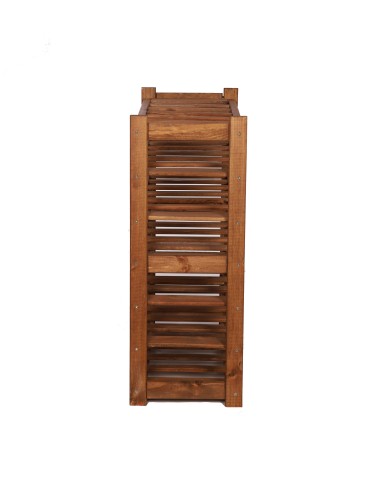 Regał drewniany na wino LSR 7 leżni na butelki Brązowy - produkt 2