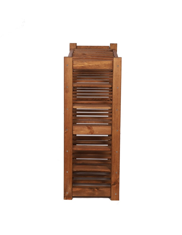 Regały - Regał drewniany na wino LSR 7 leżni na butelki Brązowy - product b2b.wamar.biz 2