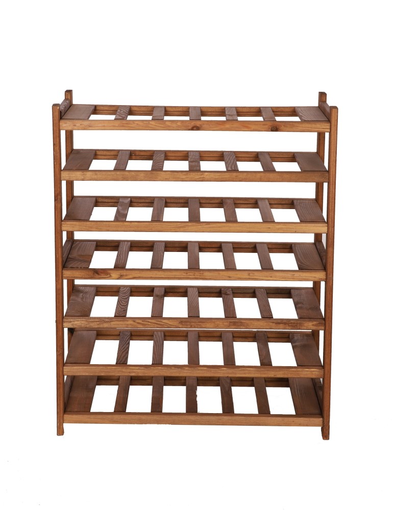 Regały - Regał drewniany na wino LSR 7 leżni na butelki Brązowy - product b2b.wamar.biz 3