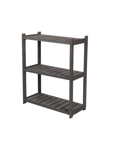 Regał drewniany do spiżarni LSR 3 półki proste Szary