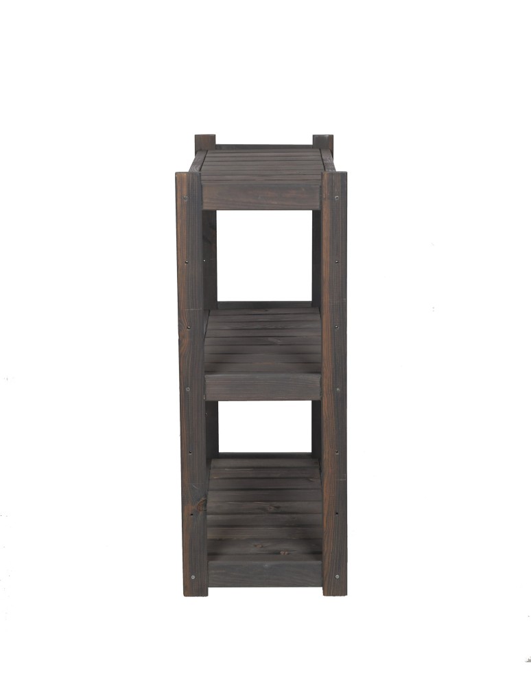 Regały - Regał drewniany do spiżarni LSR 3 półki proste Szary - produkt b2b.wamar.biz 2