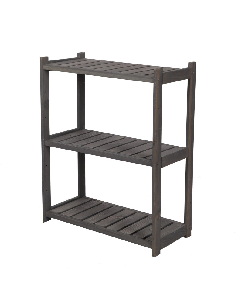 Regały - Regał drewniany do spiżarni LSR 3 półki proste Szary - produkt b2b.wamar.biz 3