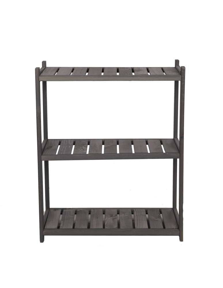 Regały - Regał drewniany do spiżarni LSR 3 półki proste Szary - produkt b2b.wamar.biz 4