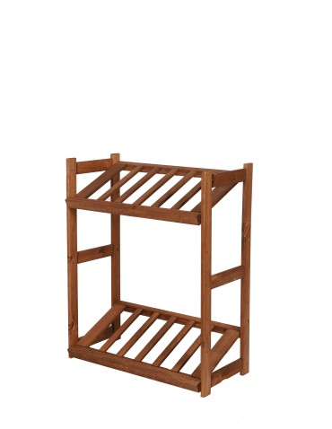 Regał drewniany na skrzynki LSR 2 półki na skrzynie Brązowy - produkt 2