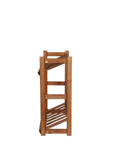 Regały - Regał drewniany na skrzynki LSR 2 półki na skrzynie Brązowy - product 3