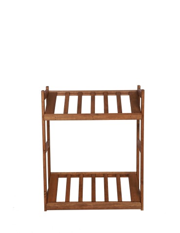 Regały - Regał drewniany na skrzynki LSR 2 półki na skrzynie Brązowy - product 4