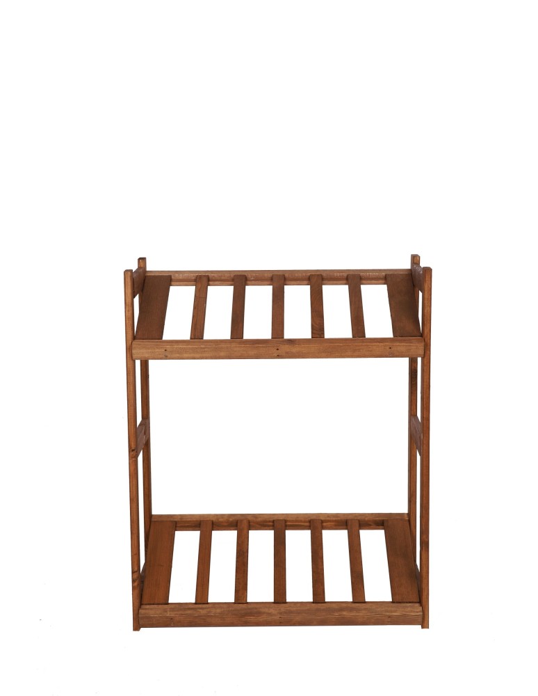 Regały - Regał drewniany na skrzynki LSR 2 półki na skrzynie Brązowy - product b2b.wamar.biz 4