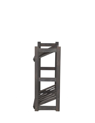 Regał drewniany na skrzynki LSR 2 półki na skrzynie Szary - product 2