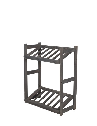 Regały - Regał drewniany na skrzynki LSR 2 półki na skrzynie Szary - product 6