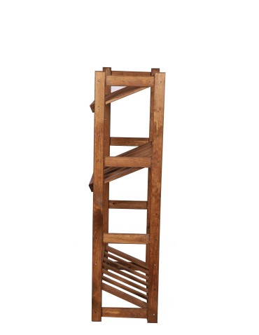 Regał drewniany na skrzynki LSR 3 półki na skrzynie Brązowy - product 2