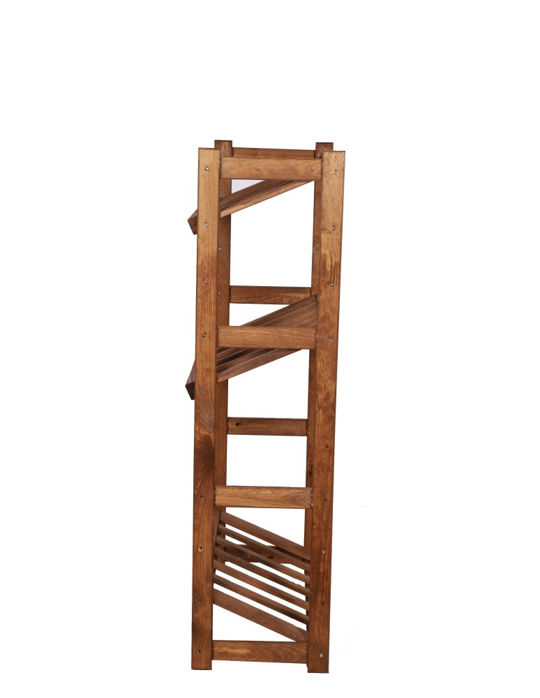 Regały - Regał drewniany na skrzynki LSR 3 półki na skrzynie Brązowy - product b2b.wamar.biz 2