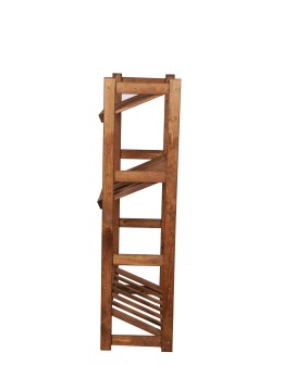 Regał drewniany na skrzynki LSR 3 półki na skrzynie Brązowy - product 2