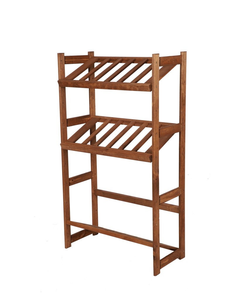 Regały - Regał drewniany na skrzynki LSR 3 półki na skrzynie Brązowy - product b2b.wamar.biz 3