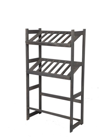 Regał drewniany na skrzynki LSR 3 półki na skrzynie Szary - product 2