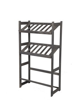 Regał drewniany na skrzynki LSR 3 półki na skrzynie Szary - product 2