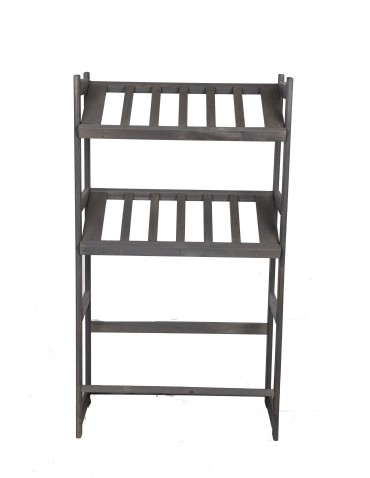 Regały - Regał drewniany na skrzynki LSR 3 półki na skrzynie Szary - product 4