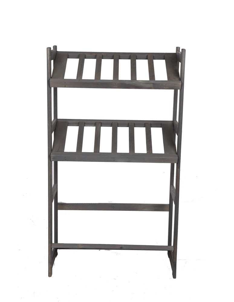 Regały - Regał drewniany na skrzynki LSR 3 półki na skrzynie Szary - product b2b.wamar.biz 4