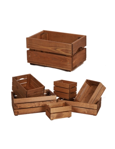 Drewniana Skrzyneczka 16,5x30x20 cm SD - Brązowa