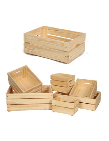 Drewniana Skrzynka 16,5x40x30 cm SD - Naturalna