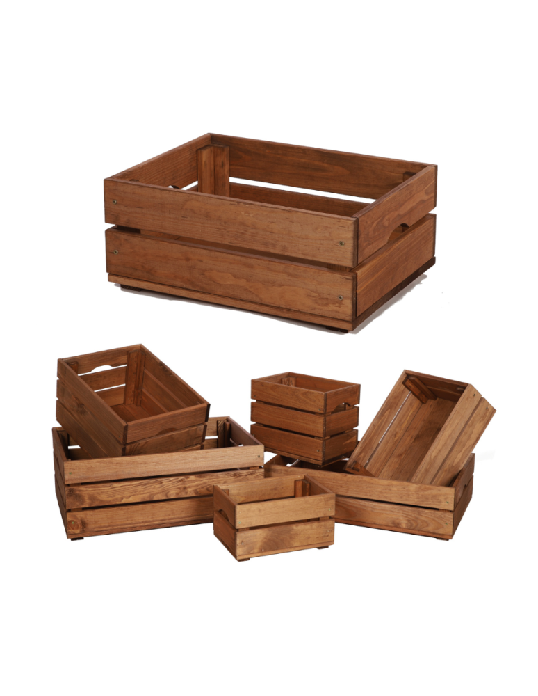 Skrzynie i skrzynki drewniane - Drewniana Skrzynka 16,5x40x30 cm  SD - Brązowa - product b2b.wamar.biz 1