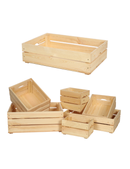 Drewniana Skrzynia 16,5x60x40 cm  SD - Naturalna