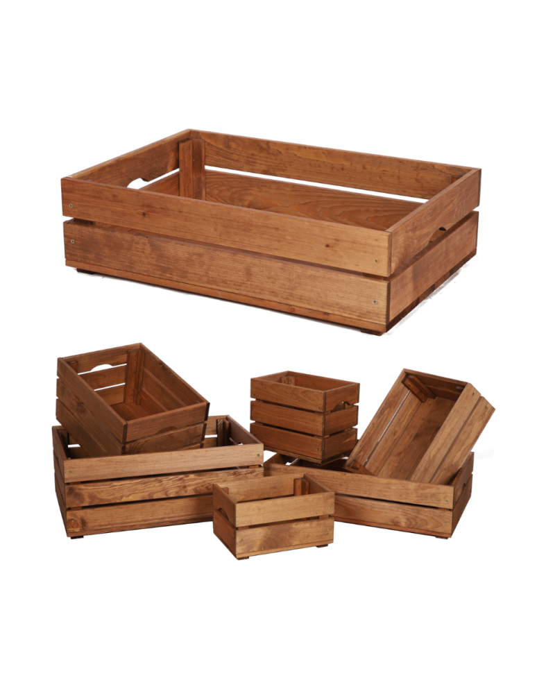 Skrzynie i skrzynki drewniane - Drewniana Skrzynia 16,5x60x40 cm  SD - Brązowa - product b2b.wamar.biz 1
