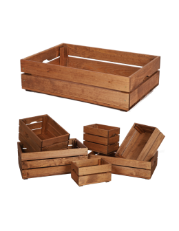 Drewniana Skrzynia 16,5x60x40 cm SD - Brązowa