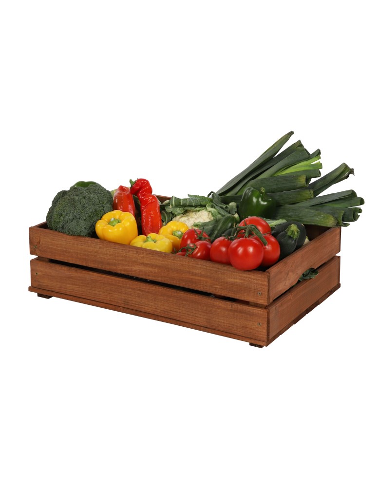 Skrzynie i skrzynki drewniane - Drewniana Skrzynia 16,5x60x40 cm SD - Brązowa - produkt b2b.wamar.biz 2