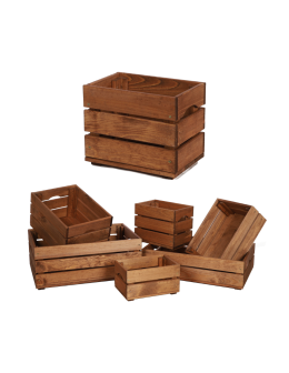 Drewniana Skrzyneczka 24x30x20 cm  SD - Brązowa