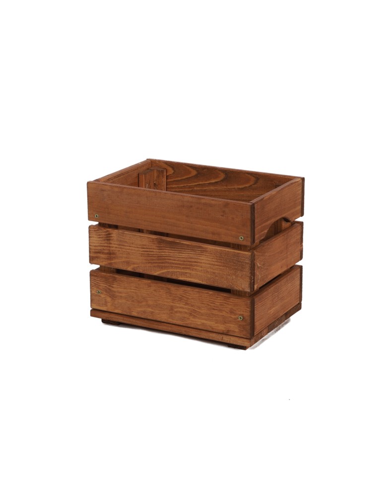 Skrzynie i skrzynki drewniane - Drewniana Skrzyneczka 24x30x20 cm  SD - Brązowa - produkt b2b.wamar.biz 5